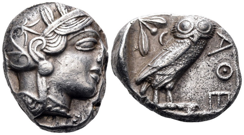 ATTICA. Athens. Circa 449-404 BC. Tetradrachm (Silver, 25 mm, 17.12 g, 9 h). Hea...