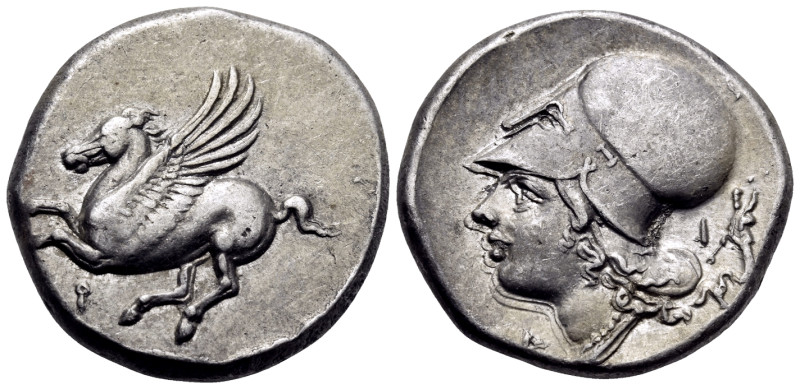 CORINTHIA. Corinth. Circa 375-300 BC. Stater (Silver, 21 mm, 8.60 g, 9 h). Q Peg...