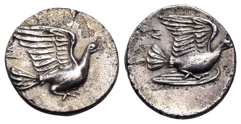 SIKYONIA. Sikyon. Circa 370-340/30 BC. Obol (Silver, 11 mm, 0.83 g, 3 h). Σ Dove...