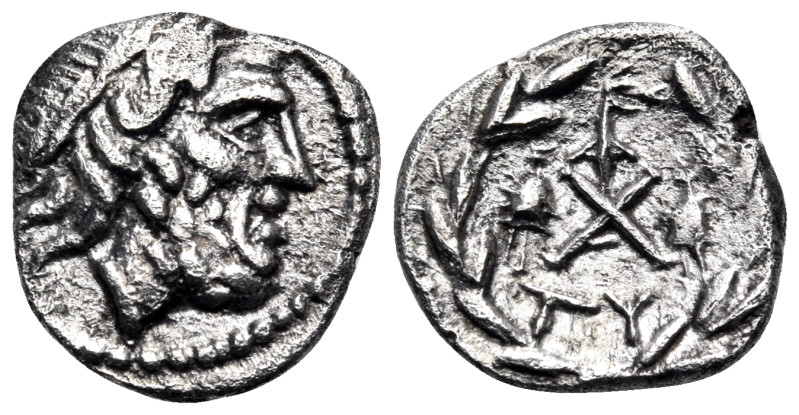 ACHAIA, Achaian League. Lakedaimon (Sparta). Circa 85 BC. Hemidrachm (Silver, 15...