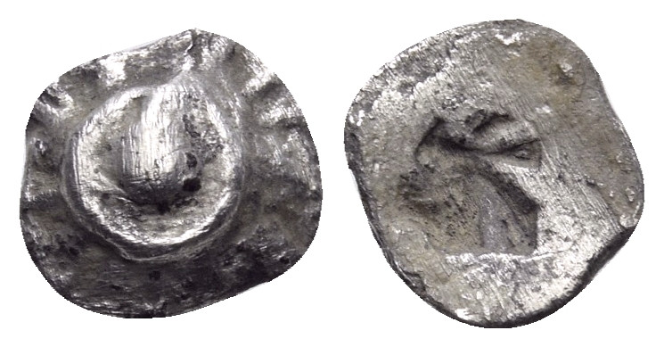 IONIA. Erythrai. Circa 550-500 BC. Hemiobol (Silver, 8 mm, 0.35 g). Rosette with...