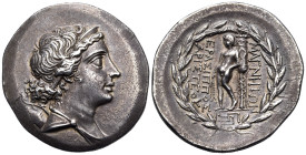 IONIA. Magnesia ad Maeandrum. Circa 155-145 BC. Tetradrachm (Silver, 33 mm, 16.18 g, 12 h), Herasippos, son of Aristeos. Diademed bust of Artemis to r...