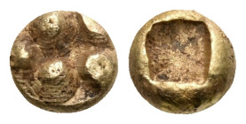 IONIA. Uncertain mint. Circa 600-550 BC. 1/48 Stater (Electrum, 4 mm, 0.30 g). Rosette. Rev. Incuse square. Cf. Elektron II 57. Good very fine.