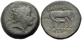 SELEUKID KINGS. Antiochos III ‘the Great’, 223-187 BC. (Bronze, 30 mm, 24.63 g, 11 h), Ekbatana. Diademed head of Antiochos III to right. Rev. ΒΑΣΙΛΕΩ...