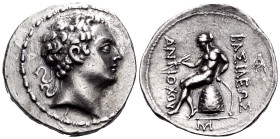 SELEUKID KINGS. Antiochos IV Epiphanes, 175-164 BC. Tetradrachm (Silver, 28 mm, 16.93 g, 10 h), Susa. Diademed head of Antiochos IV to right. Rev. ΒΑΣ...