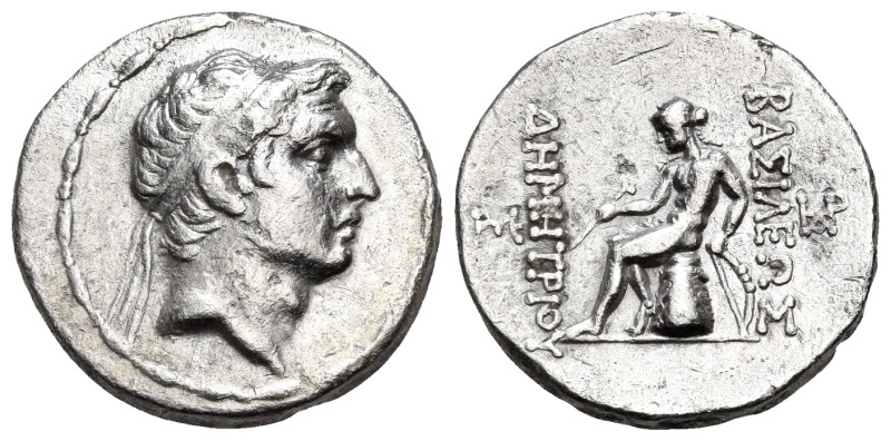 SELEUKID KINGS. Demetrios I Soter, 162-150 BC. Tetradrachm (Silver, 27 mm, 16.44...