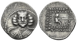 KINGS OF PARTHIA. Phraates III, circa 70/69-58/7 BC. Drachm (Silver, 20.5 mm, 3.59 g, 12 h), Ekbatana, circa 62. ex Gorny A289, Lot 578 Diademed facin...