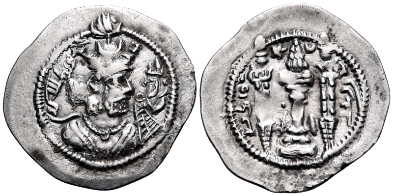 SASANIAN KINGS. Jamasp, 497-499. Drachm (Silver, 29 mm, 3.88 g, 3 h), 'BYŠ' mint...