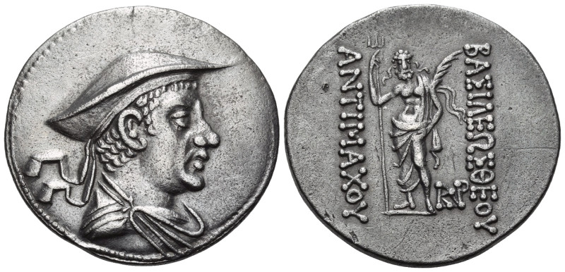 BAKTRIA, Greco-Baktrian Kingdom. Antimachos I, circa 180-165 BC. Tetradrachm (Si...