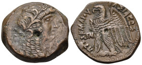 PTOLEMAIC KINGS OF EGYPT. Ptolemy VI Philometor, second reign, 163-145 BC. (Bronze, 27 mm, 15.08 g, 11 h), series 7B, Alexandria. Head of Isis to righ...