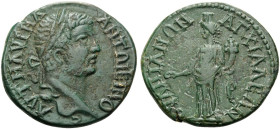 THRACE. Anchialus. Caracalla, 198-217. (Bronze, 26 mm, 11.92 g, 6 h). AYT M AYPHΛ ANTΩNEINO-C Laureate bust of Caracalla to right. Rev. OYΛΠIANΩN AΓXI...