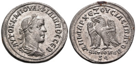 SYRIA, Seleucis and Pieria. Antioch. Philip II, as Augustus, 247-249. Tetradrachm (Billon, 27 mm, 11.36 g, 7 h), 248-249. AYTOK K MO IOYΛI ΦΙΛΙΠΠΟC CE...