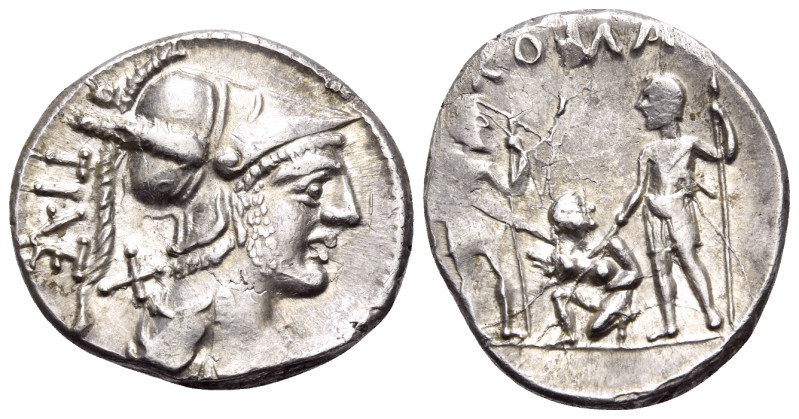 Ti. Veturius, 137 BC. Denarius (Silver, 20,5 mm, 3.97 g, 10 h), Rome. TI (VET) H...
