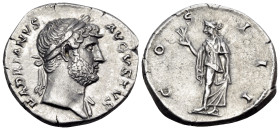 Hadrian, 117-138. Denarius (Silver, 18 mm, 3.41 g, 6 h), Rome, circa 124-125. HADRIANVS AVGVSTVS Laureate bust of Hadrian to right, with slight draper...