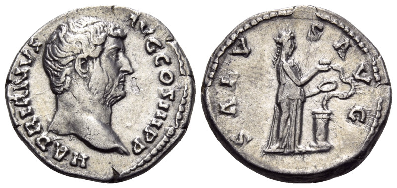 Hadrian, 117-138. Denarius (Silver, 18 mm, 2.96 g, 6 h), Rome, 133-135. HADRIANV...