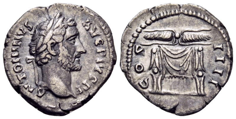 Antoninus Pius, 138-161. Denarius (Silver, 19 mm, 2.68 g, 12 h), Rome, 145-161. ...