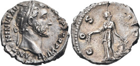 Antoninus Pius, 138-161. Denarius (Silver, 16 mm, 3.35 g, 6 h), Rome, 153-154 (?). ANTONINVS AVG PIVS P P TR P XVI-I ( numeral uncertain ) Laureate he...