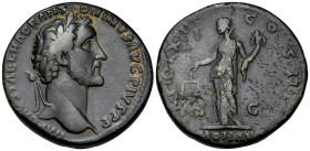 Antoninus Pius, 138-161. Sestertius (Orichalcum, 31 mm, 25.33 g, 6 h), Rome, 141-143. IMP CAES T AEL HADR ANTONINVS AVG PIVS PP Laureate head of Anton...