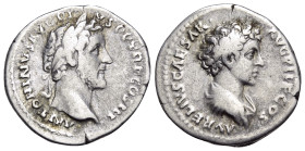 Antoninus Pius, with Marcus Aurelius as Caesar, 138-161. Denarius (Silver, 18 mm, 3.30 g, 6 h), Rome, 141-143. ANTONINVS AVG PI - VS P P TR P COS III ...