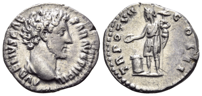 Marcus Aurelius, as Caesar, 139-161. Denarius (Silver, 18 mm, 2.78 g, 6 h), Rome...