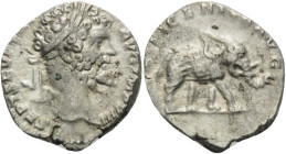 Septimius Severus, AD 193-211. Denarius (Silver, 17mm, 3.06 g 1), Rome, 196-197. L SEPT SEV PERT AVG IMP VIII Laureate head of Septimius Severus to ri...