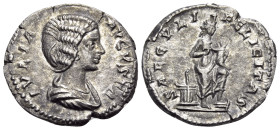 Julia Domna, Augusta, 193-217. Denarius (Silver, 19 mm, 2.79 g, 6 h), Rome, circa 200. IVLIA AVGVSTA Draped bust of Julia Domna to right. Rev. SAECVLI...