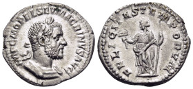 Macrinus, 217-218. Denarius (Silver, 19 mm, 2.68 g, 1 h), Rome, March-June 218. IMP C M OPEL SEV MACRINVS AVG Laureate and cuirassed bust of Macrinus ...