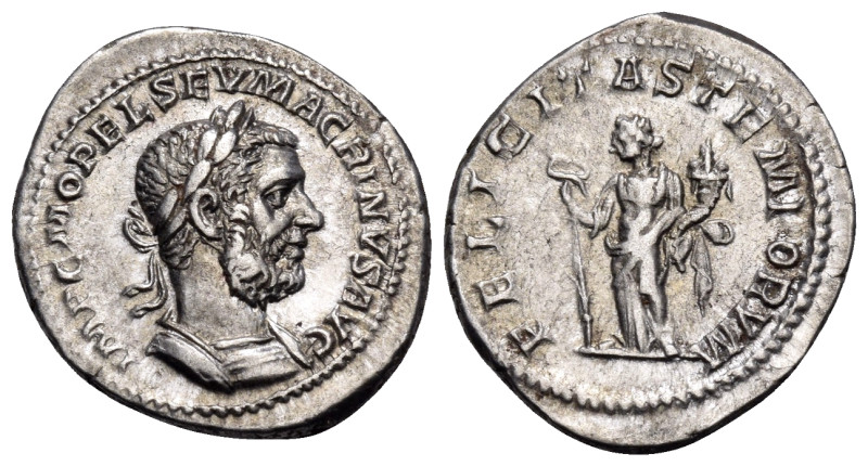 Macrinus, 217-218. Denarius (Silver, 21.5 mm, 3.90 g, 6 h), 2nd emission, Rome, ...