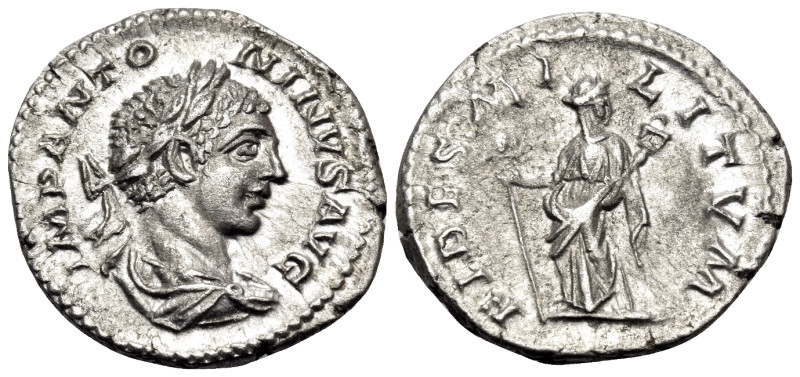 Elagabalus, 218-222. Denarius (Silver, 20 mm, 2.87 g, 5 h), Rome, 220-222. IMP A...