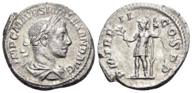 Severus Alexander, 222-235. Denarius (Silver, 20 mm, 2.65 g, 7 h), Rome, 223. IMP C M AVR SEV ALEXAND AVG Laureate and draped bust of Severus Alexande...