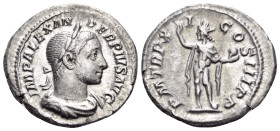 Severus Alexander, 222-235. Denarius (Silver, 20 mm, 3.18 g, 12 h), Rome, 232. IMP ALEXAN-DER PIVS AVG Laureate, draped and cuirassed bust of Severus ...