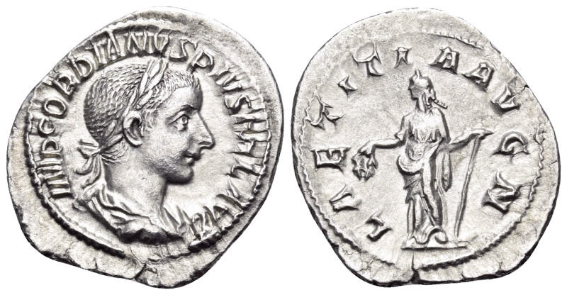 Gordian III, 238-244. Denarius (Silver, 22 mm, 2.59 g, 12 h), Rome, 241-243. IMP...