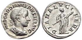 Gordian III, 238-244. Denarius (Silver, 18,5 mm, 2.70 g, 6 h), Rome, 241. IMP GORDIANVS PIVS FEL AVG Laureate, draped and cuirassed bust of Gordian to...
