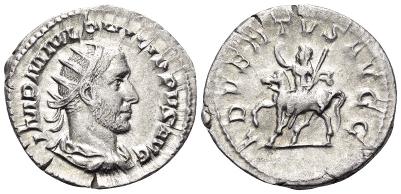 Philip I, 244-249. Antoninianus (Silver, 23 mm, 3.70 g, 6 h), Rome, 245. IMP M I...