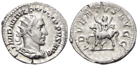 Philip I, 244-249. Antoninianus (Silver, 23 mm, 3.70 g, 6 h), Rome, 245. IMP M IVL PHILIPPVS AVG Radiate, draped and cuirassed bust of Philip I to rig...