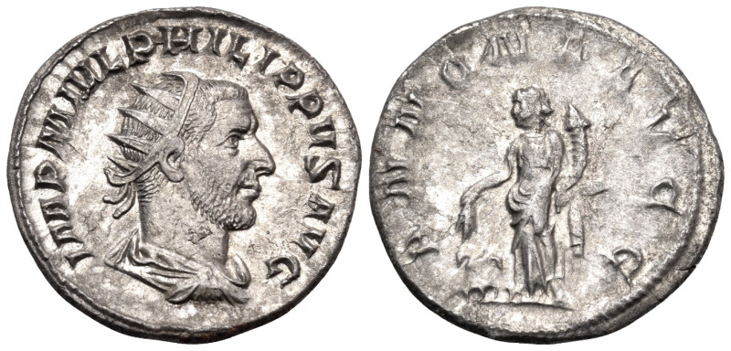 Philip I, 244-249. Antoninianus (Silver, 21.5 mm, 4.01 g, 6 h), Rome, 246. IMP M...