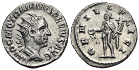 Trajan Decius, 249-251. Antoninianus (Silver, 21 mm, 3.51 g, 11 h), Rome, 250-251. IMP C M Q TRAIANVS DECIVS AVG Radiate and cuirassed bust of Trajan ...