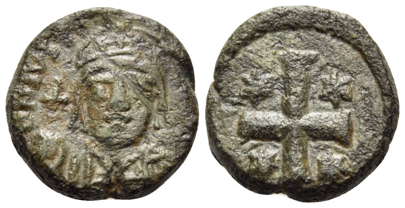 Justinian I, 527-565. Decanummium (Bronze, 13 mm, 2.85 g), uncertain mint in Sic...