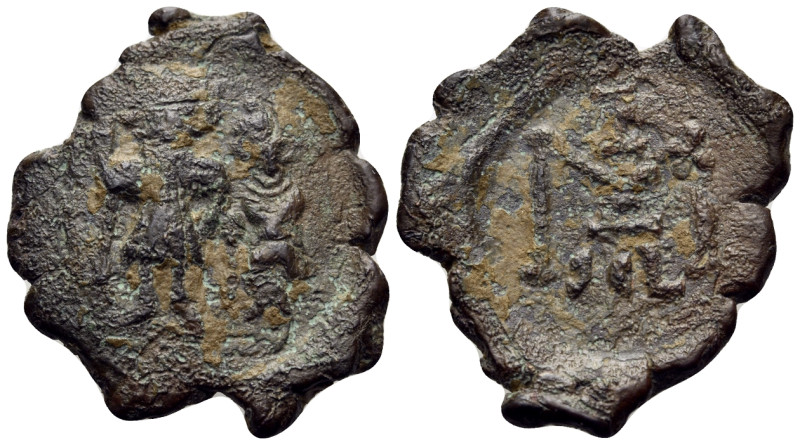 Constans II, with Constantine IV, 641-668. Follis (Bronze, 26 mm, 4.58 g, 6 h), ...