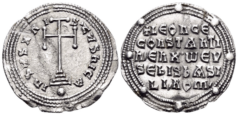 Leo VI the Wise, with Constantine VII, 886-912. Miliaresion (Silver, 25 mm, 2.96...