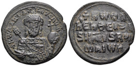 Constantine VII Porphyrogenitus, with Romanus I, 913-959. Follis (Bronze, 27 mm, 8.12 g, 6 h), Constantinople, 931-944. + RωmAh bASILEVS Rωm Crowned b...