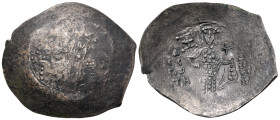 Alexius I Comnenus, 1081-1118. Aspron Trachy (Billon, 30 mm, 3.94 g), post-reform period, Philippopolis(?), 1092/3-1118. Christ Pantokrator seated fac...