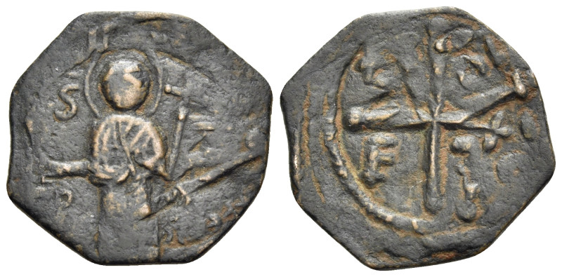 CRUSADERS. Antioch. Tancred, regent, 1101-1112. Follis (Bronze, 21 mm, 2.33 g, 6...