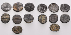 GREEK & ROMAN IMPERIAL. Circa 4th cenury BC-5th century AD. (Silver/Bronze, 5.41 g). Lot of Seven (7) Phoenician silver (6) and late Roman (1) bronze ...