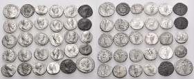 ROMAN IMPERIAL. Circa 1st-4th century. (Silver/Bronze, 75.49 g). A lot of Thirty (30) Roman Imperial coins, including twenty-seven denarii, running fr...