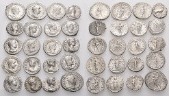 ROMAN IMPERIAL. Circa 3rd century. (Silver, 65.70 g). A lot of Twenty (20) Roman silver coins, including sixteen denarii, ranging from Hadrian to Gord...
