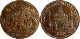 Belgium Souvenir Bronze Token "World Expo in Antwerp" 1885