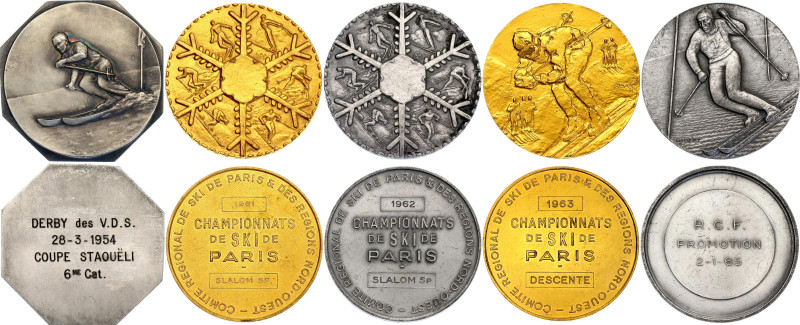 France 5 x Tompak Medals Sky/Winter Sports 1954 -1965

Tompak; XF