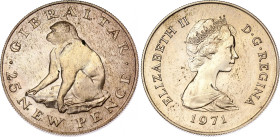Gibraltar 25 New Pence 1971