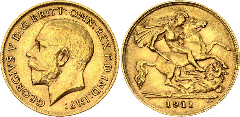 Great Britain 1/2 Sovereign 1911

KM# 819, N# 13258; Gold (0.917) 3.99 g., 19....